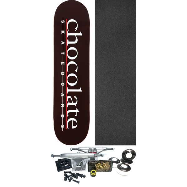 Chocolate Skateboards James Capps The Bar Logo Skateboard Deck - 8.5" x 31.875" - Complete Skateboard Bundle